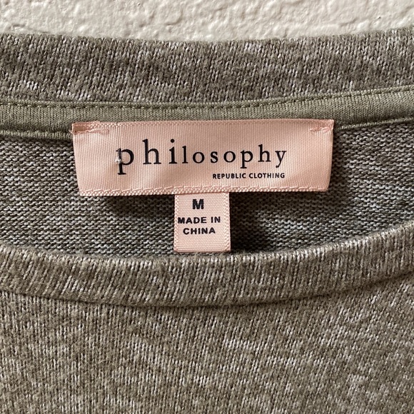 Philosophy | Olive heather Half Sleeve Slouchy Top - Picture 2 of 5